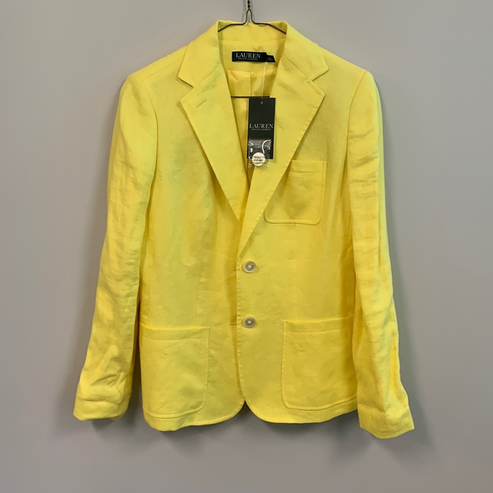 Yellow, size 4 summer blazer